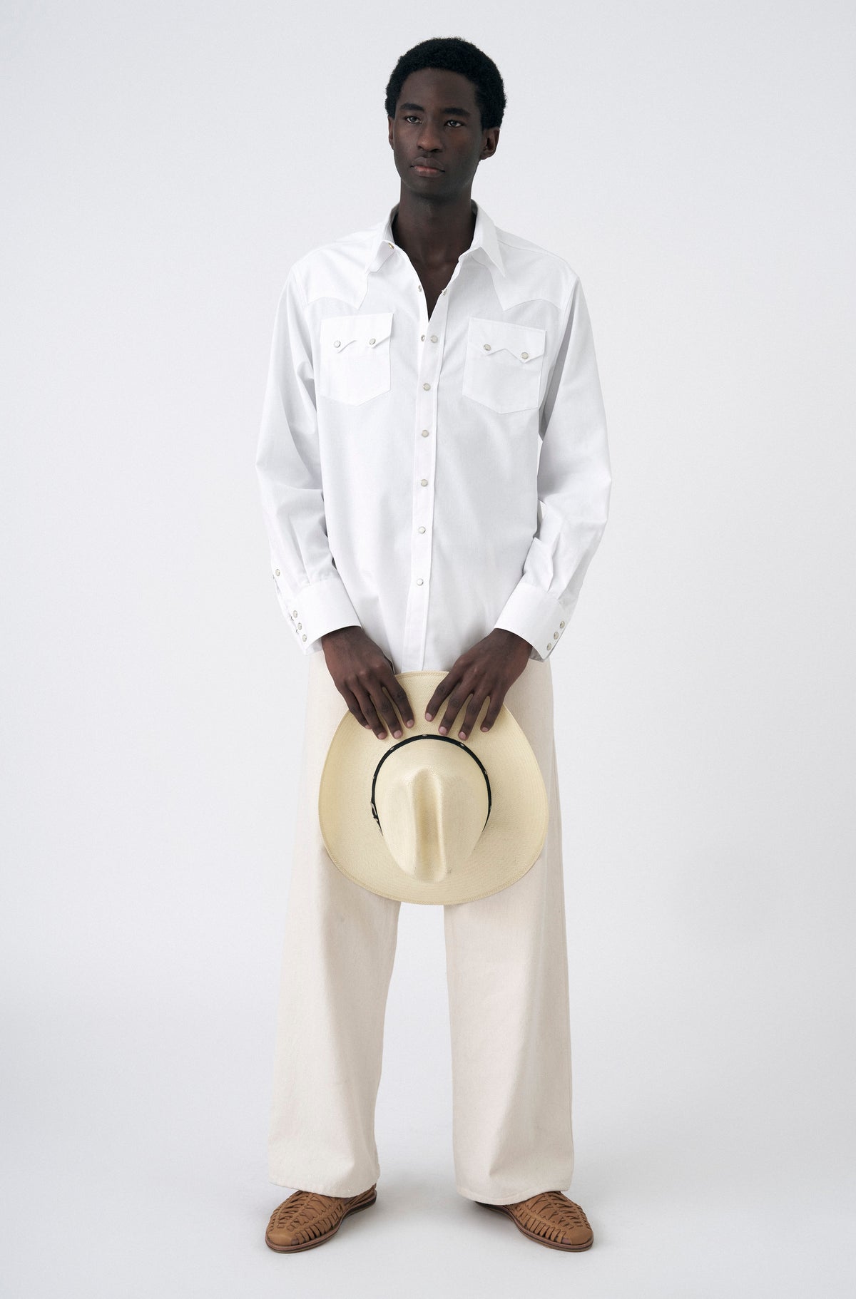 CAMISA WESTERN OXFORD - BRANCO