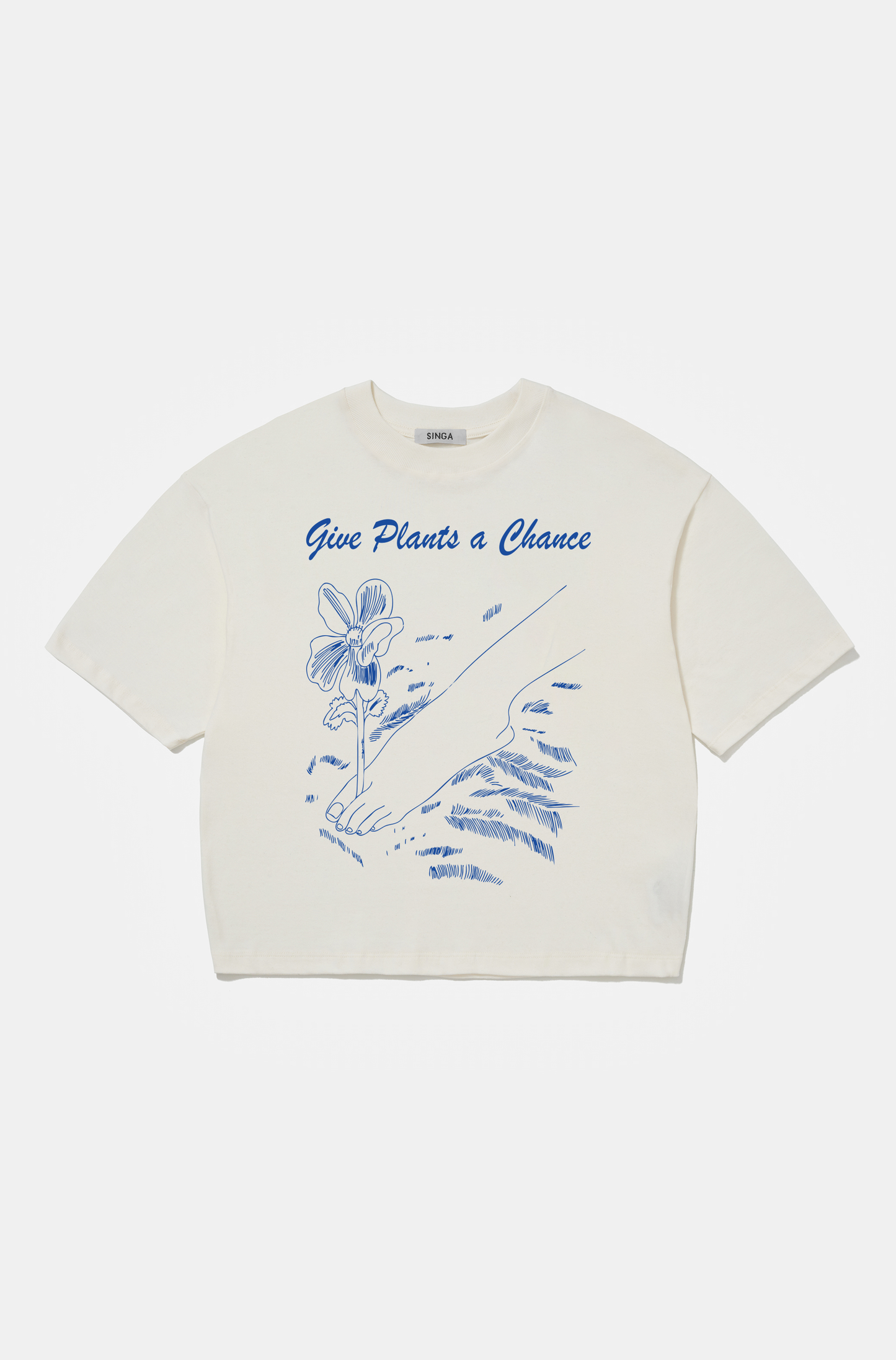 Camiseta Boxy Over Plants a Chance