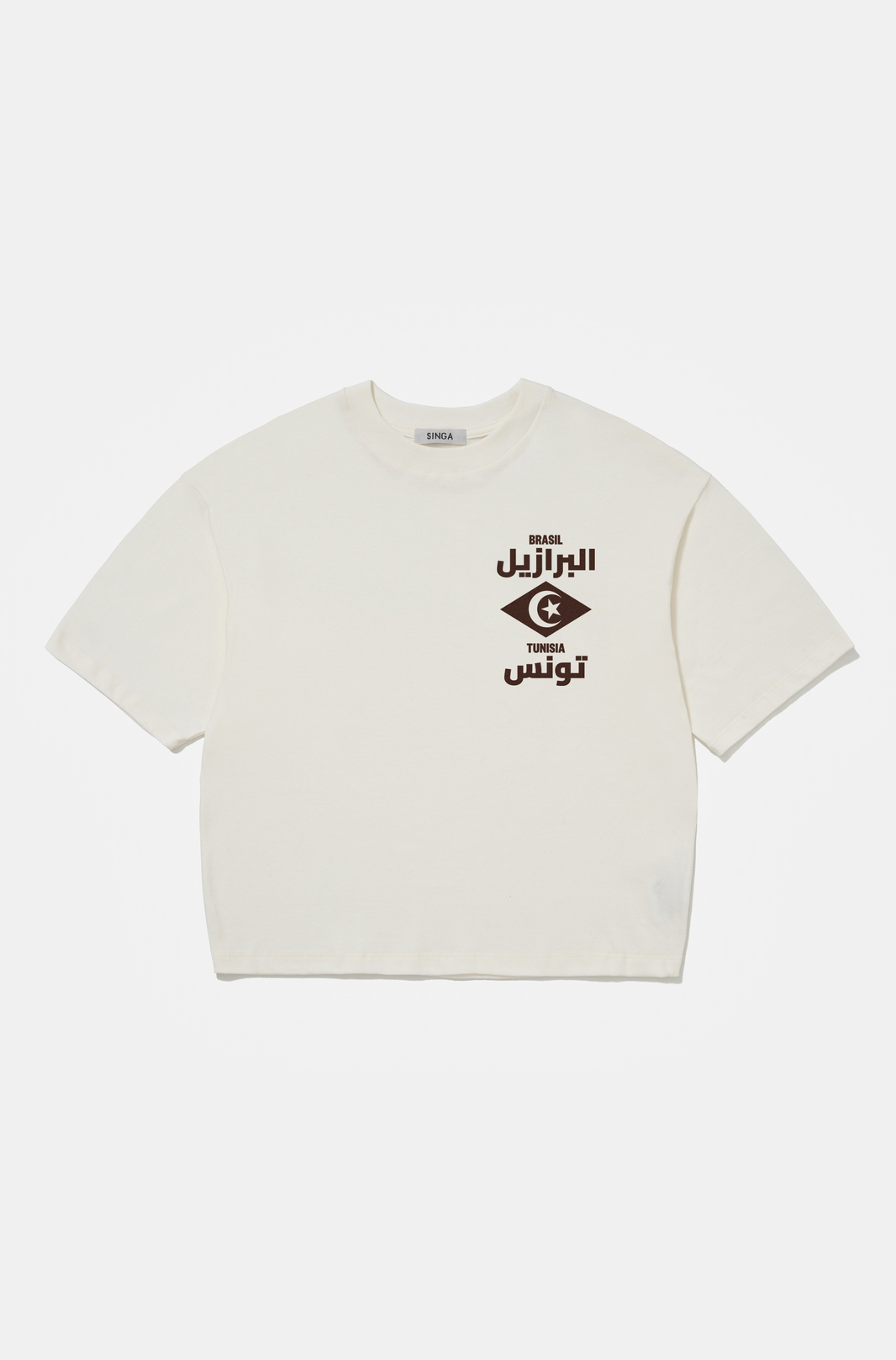 Camiseta Boxy Over Fouta x Singa Crua