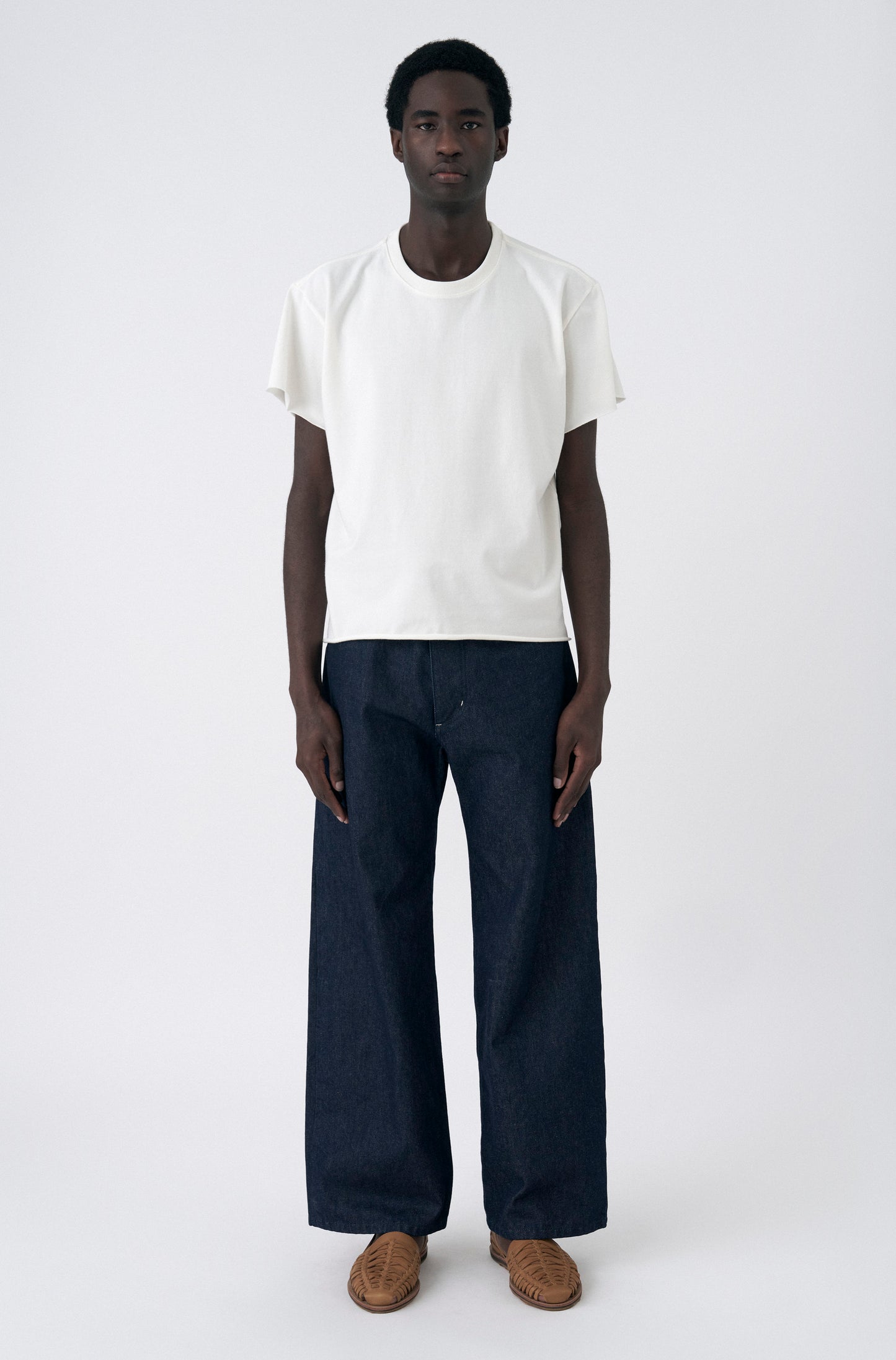 Camiseta Boxy Regular Off-White Corte a Fio