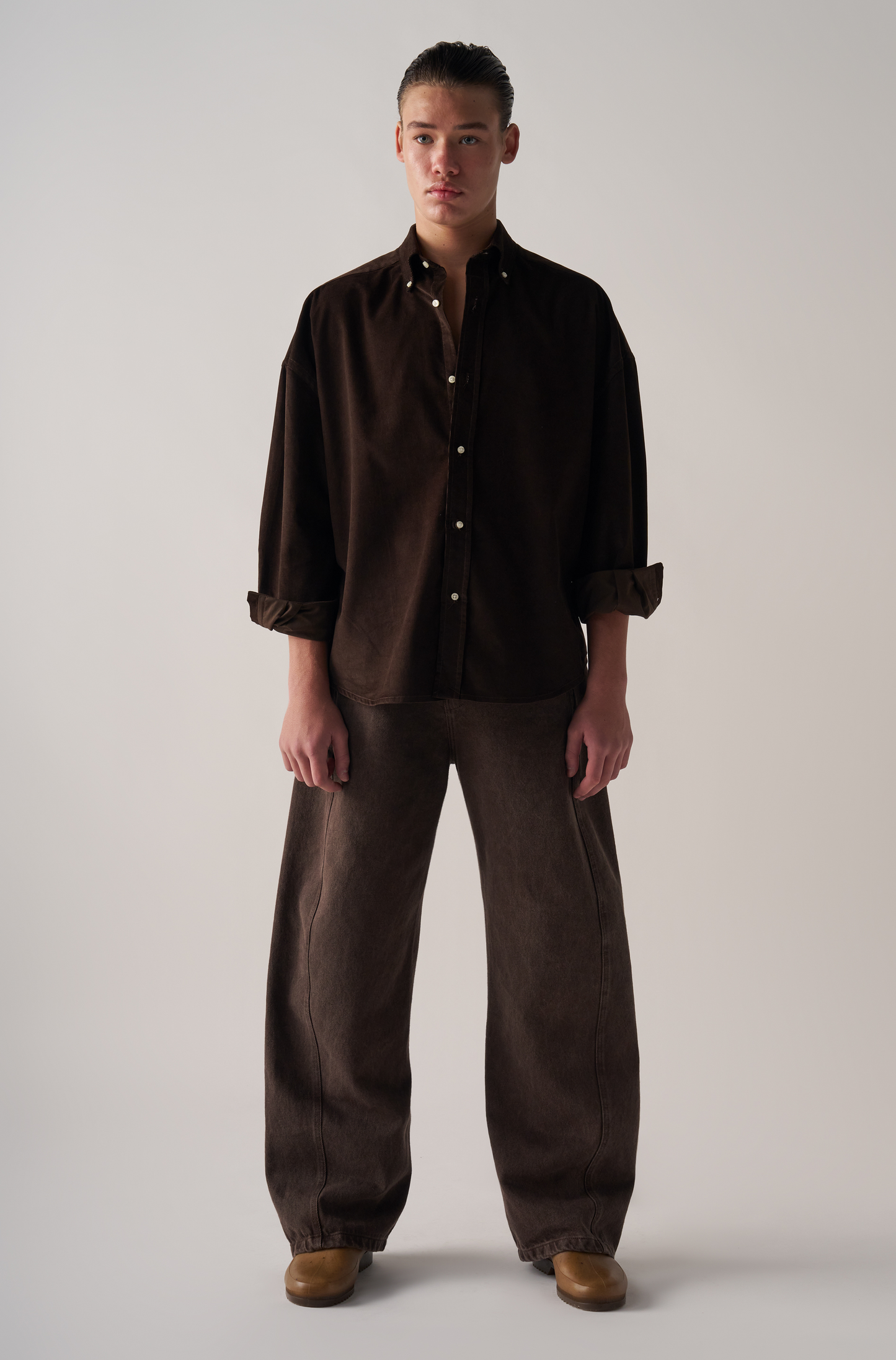 Camisa Diana Veludo Café