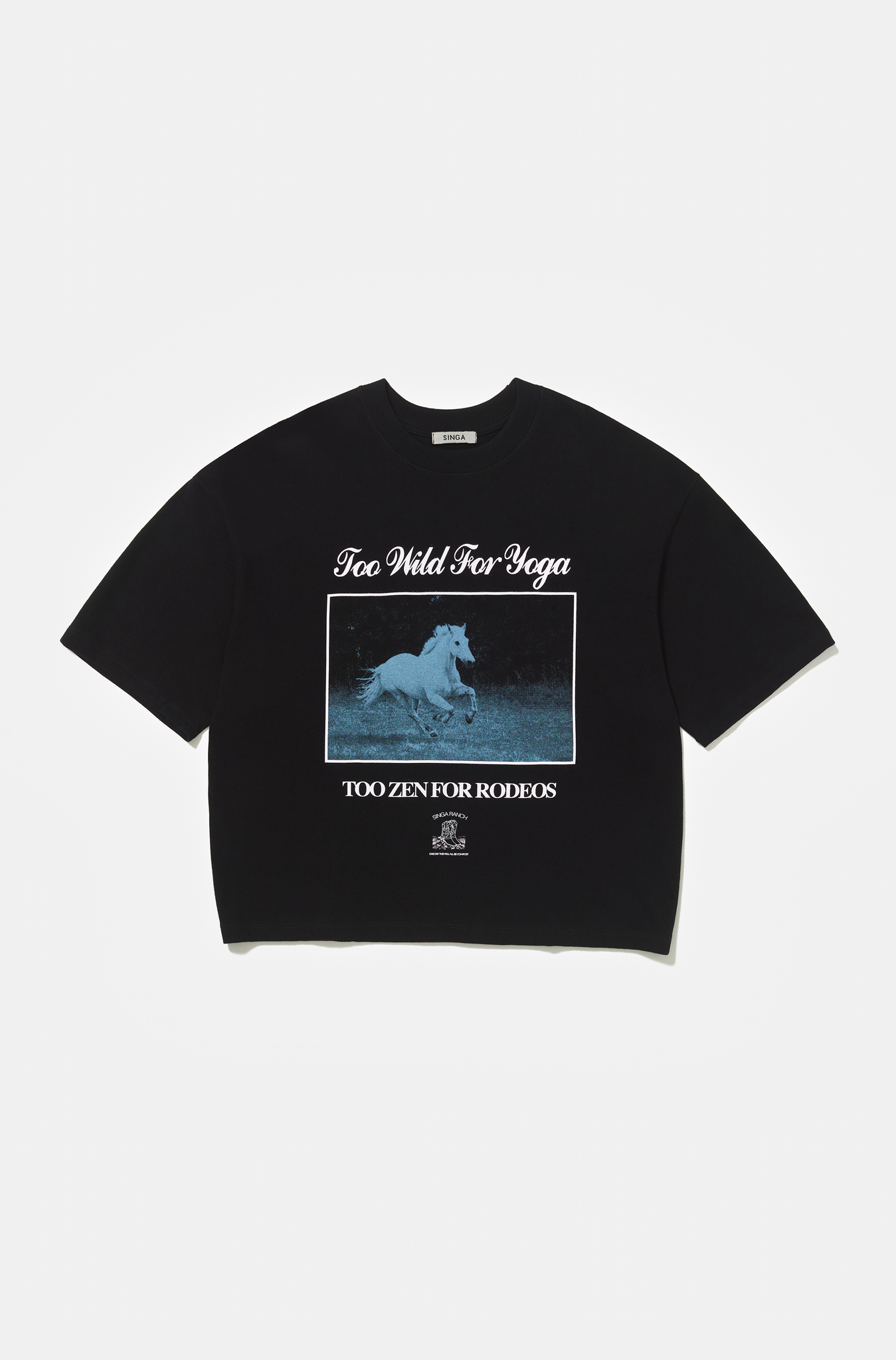Camiseta Boxy Oversized Too Wild For Yoga – Singa