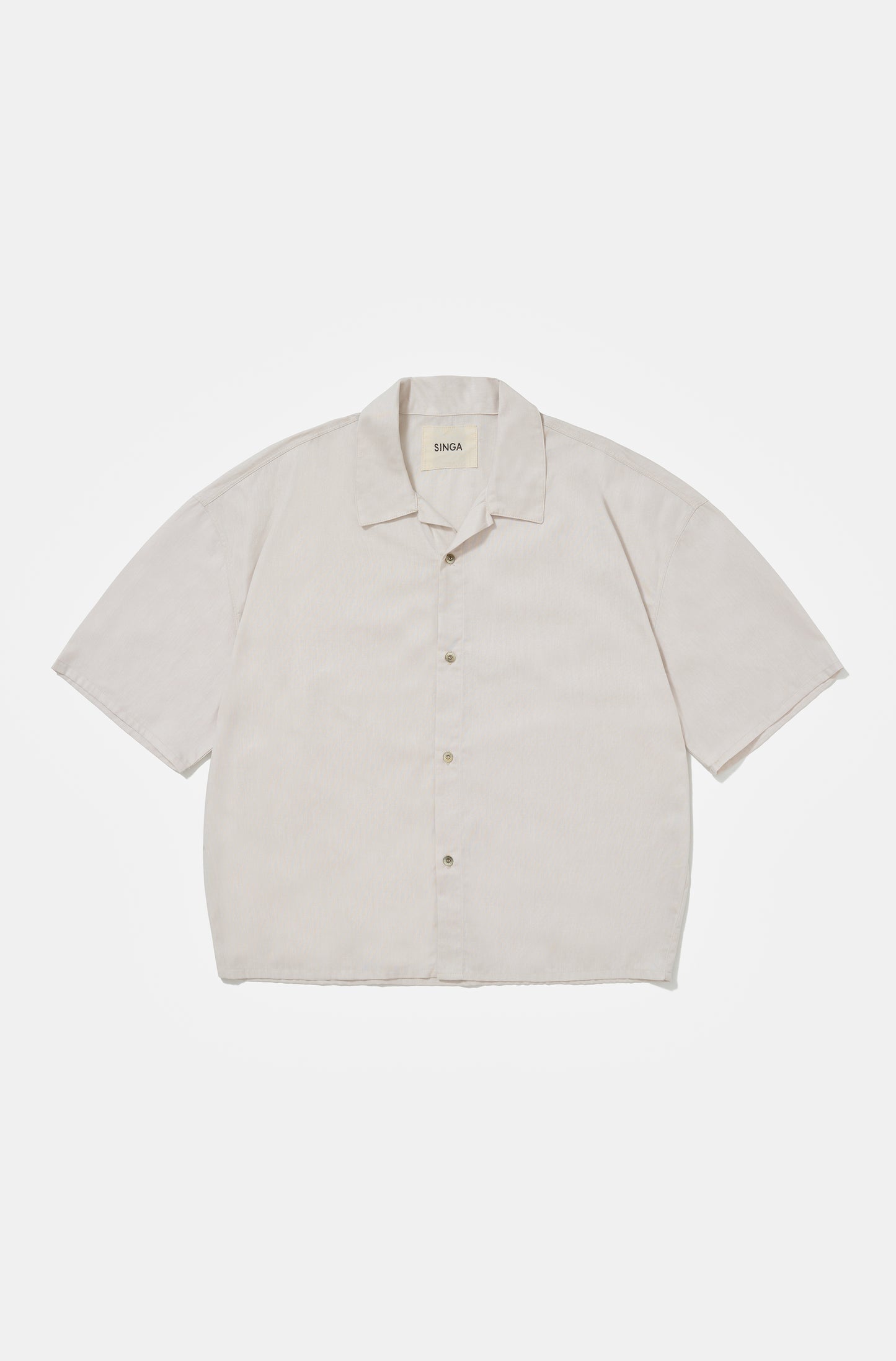 Camisa Boxy Worker Oxford Bege