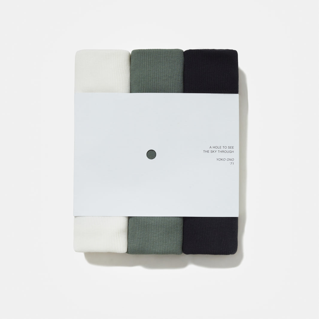 Pack 3 Regatas Underwear Branco / Preto / Floresta